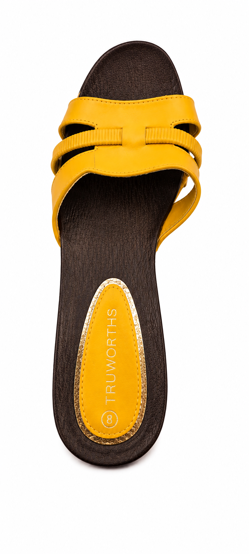 Women’s Trendy Sunshine Yellow Sandals – Stylish Double-Strap Design with Comfort Footbed