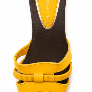 Women’s Trendy Sunshine Yellow Sandals – Stylish Double-Strap Design with Comfort Footbed