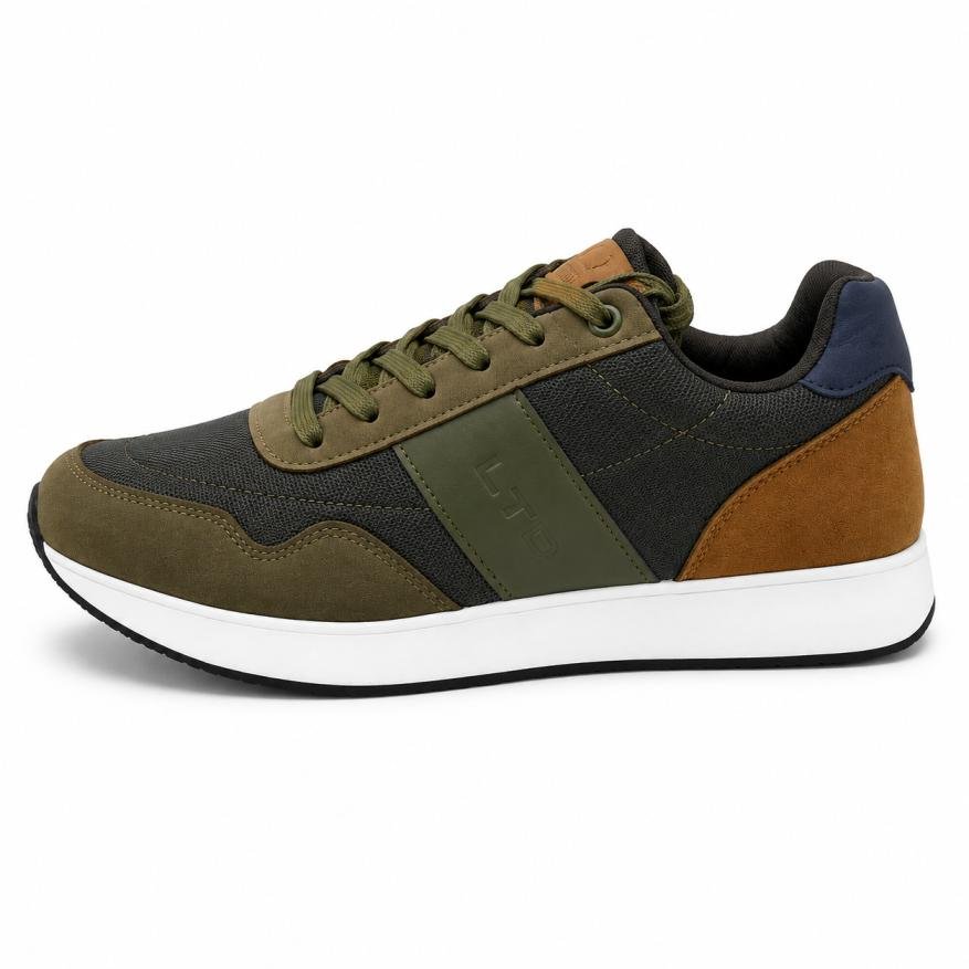 LTD Men’s Olive Green & Black Casual Sneakers